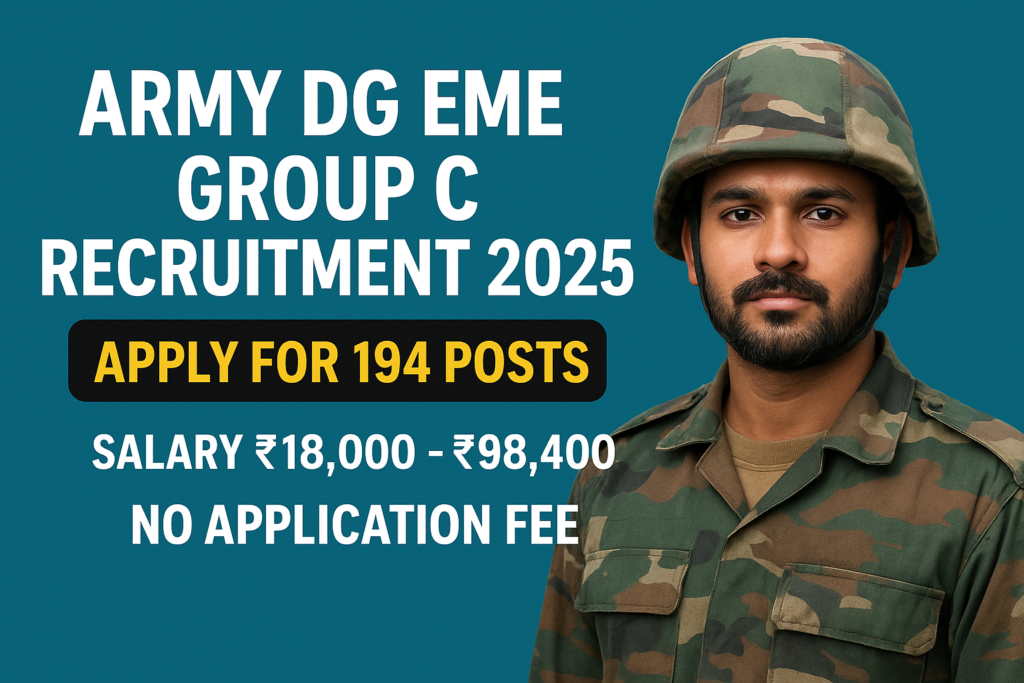 Army DG EME Group C Recruitment 2025